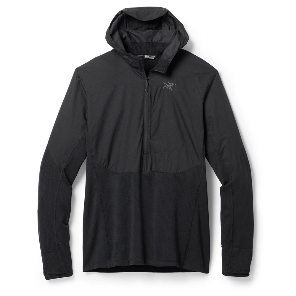 Men's Black ARC'TERYX Alpha Aptin Zip Hoodie LARGE